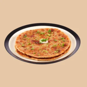 Two Aloo Paratha on a plate