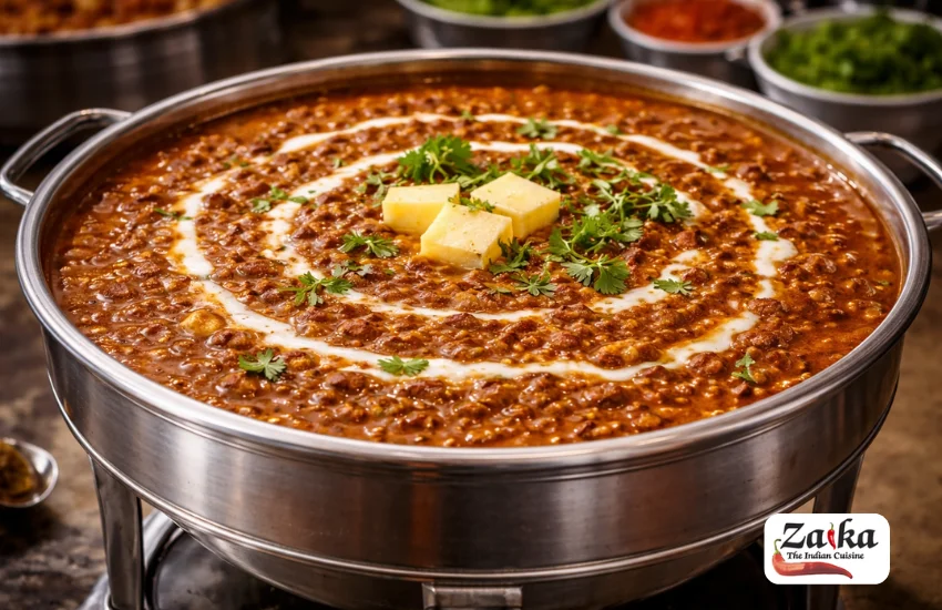 Dal makhani on a buffet table